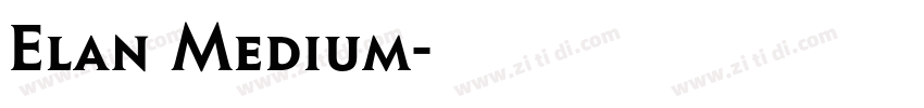 Elan Medium字体转换